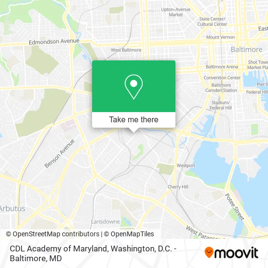 CDL Academy of Maryland map