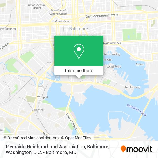 Mapa de Riverside Neighborhood Association, Baltimore