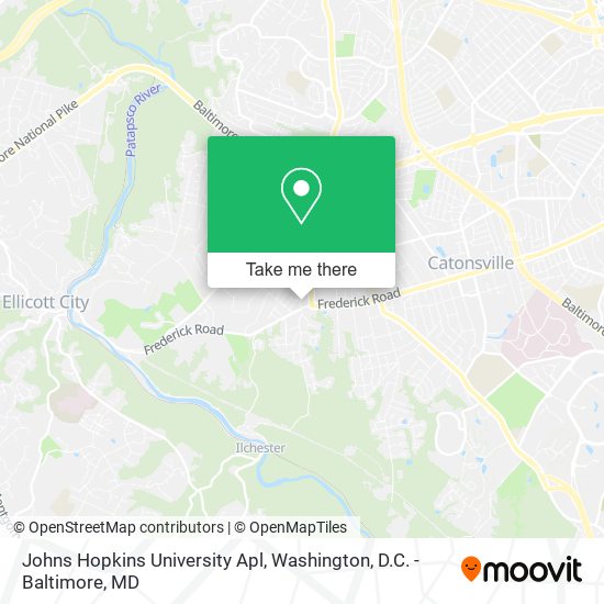 Mapa de Johns Hopkins University Apl