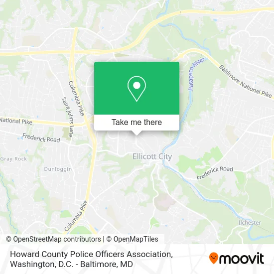 Howard County Police Officers Association map