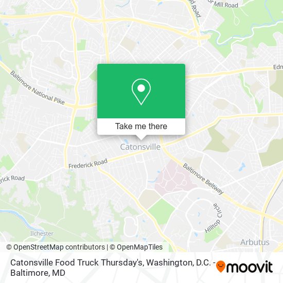 Mapa de Catonsville Food Truck Thursday's