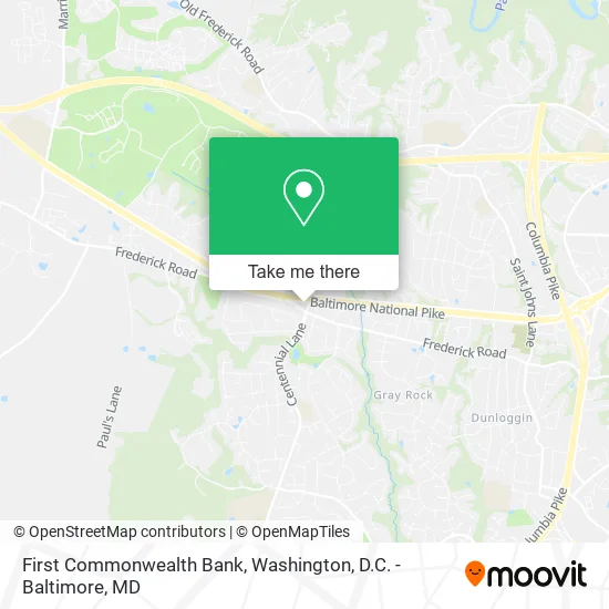 First Commonwealth Bank map
