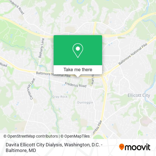 Mapa de Davita Ellicott City Dialysis