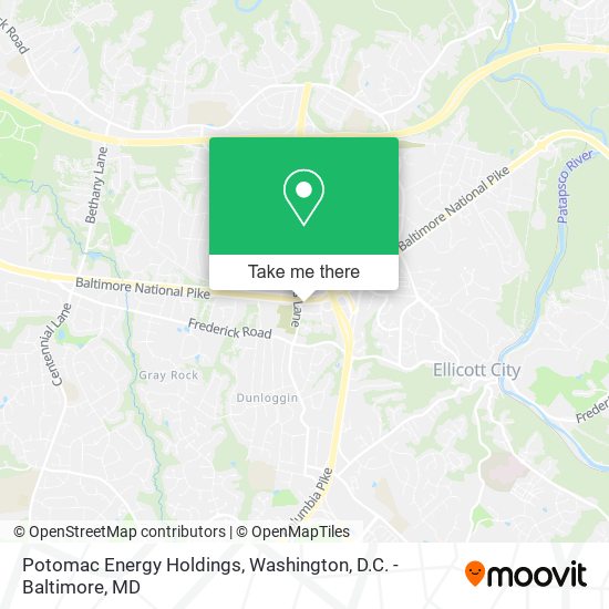 Mapa de Potomac Energy Holdings