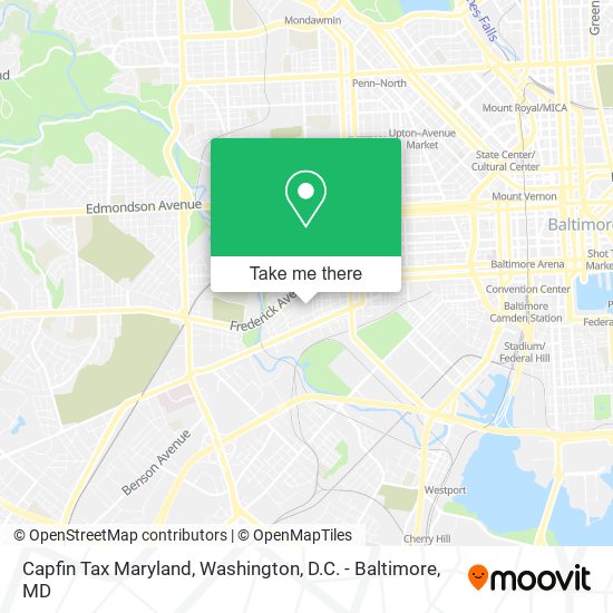 Capfin Tax Maryland map