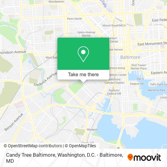 Candy Tree Baltimore map