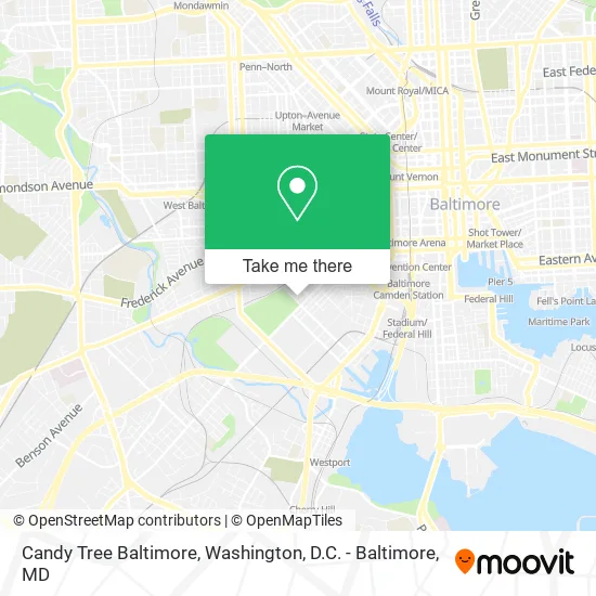 Candy Tree Baltimore map