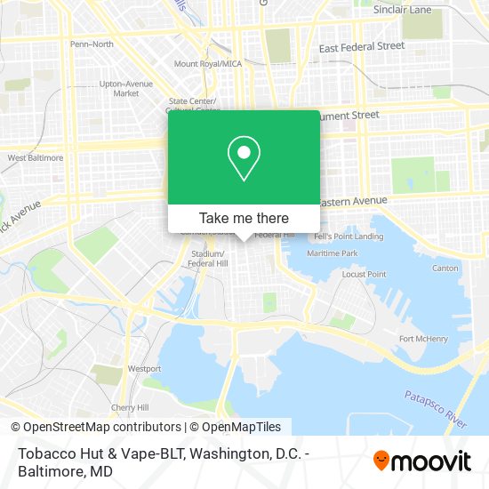 Mapa de Tobacco Hut & Vape-BLT