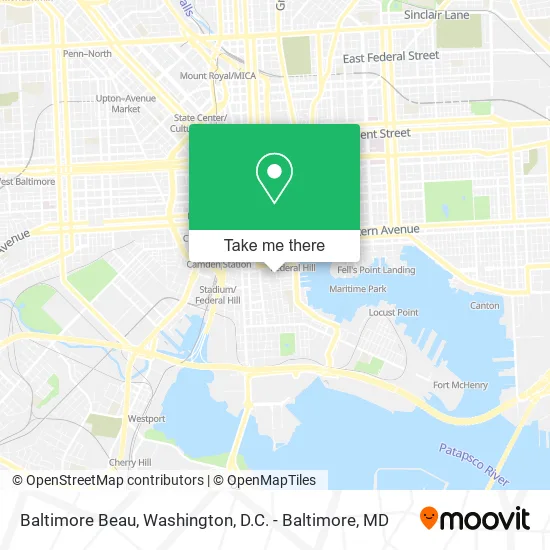 Baltimore Beau map
