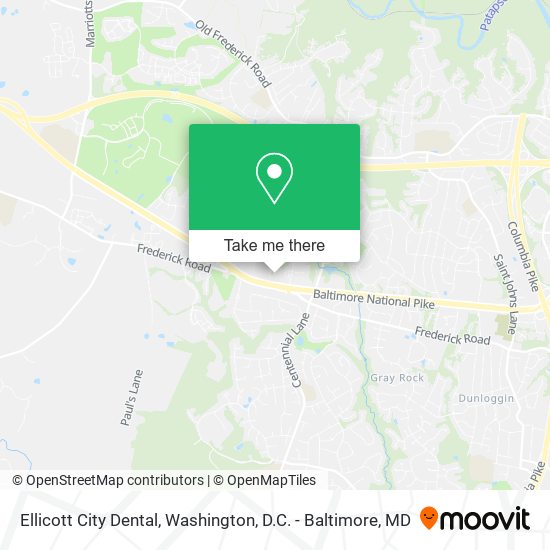 Ellicott City Dental map