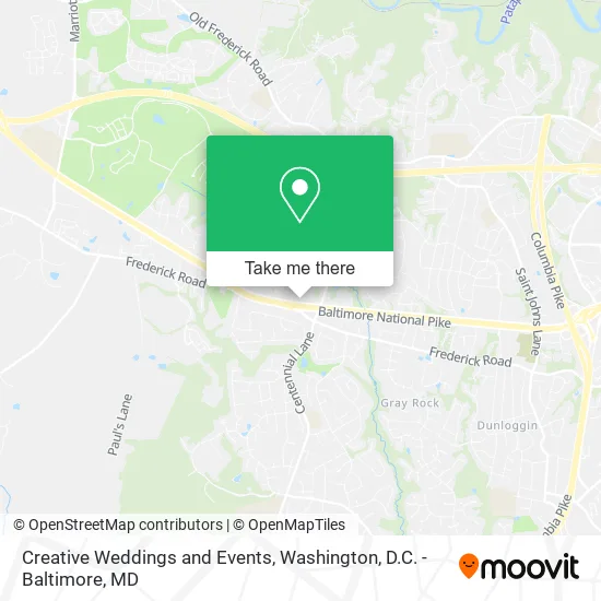 Creative Weddings and Events map