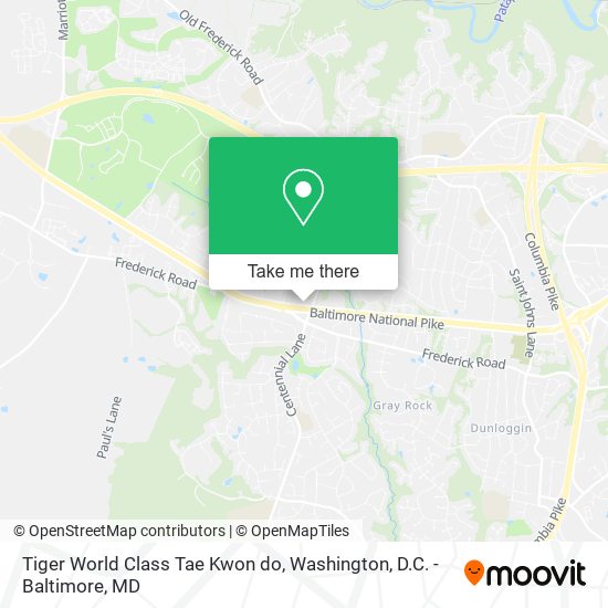 Tiger World Class Tae Kwon do map