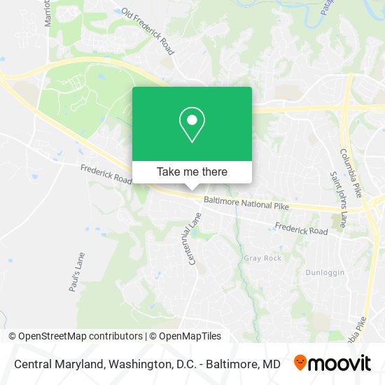 Central Maryland map