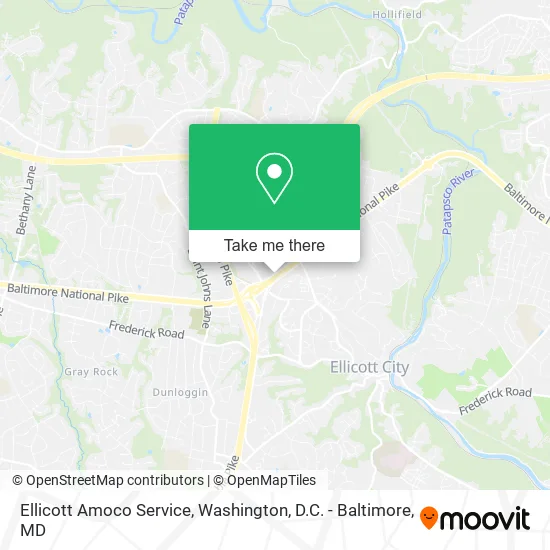 Ellicott Amoco Service map