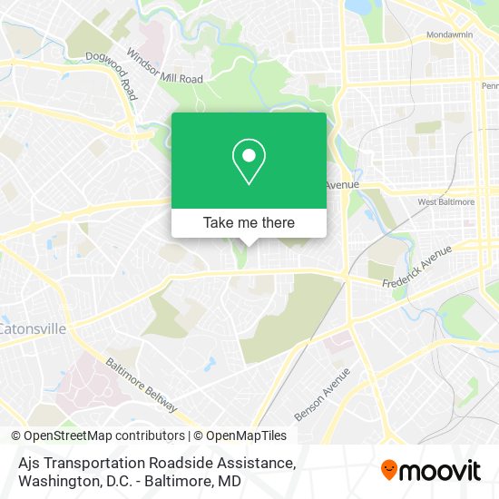 Ajs Transportation Roadside Assistance map