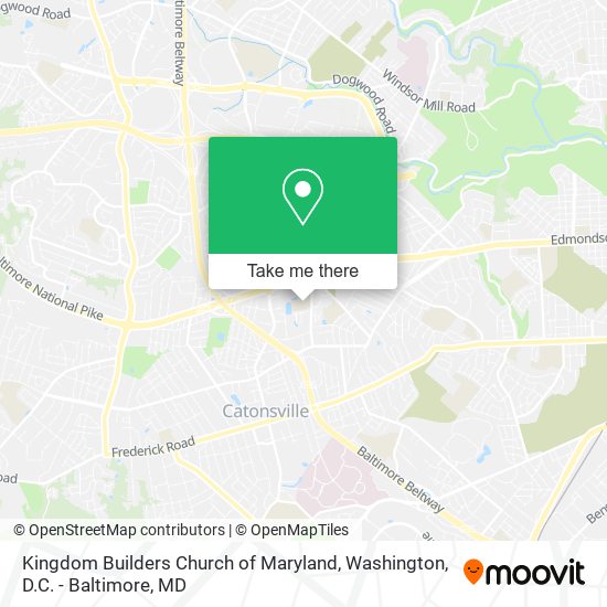 Kingdom Builders Church of Maryland map