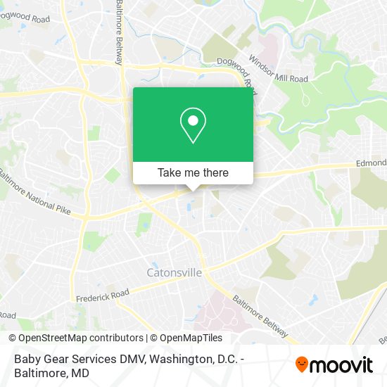 Mapa de Baby Gear Services DMV
