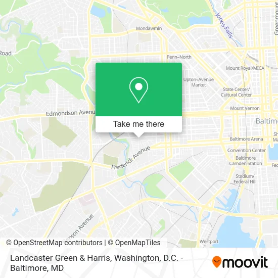 Landcaster Green & Harris map