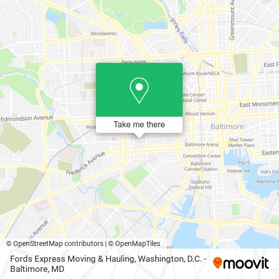 Mapa de Fords Express Moving & Hauling