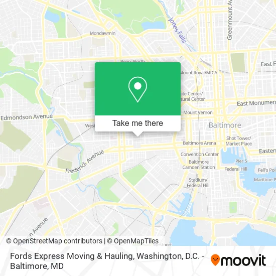 Fords Express Moving & Hauling map
