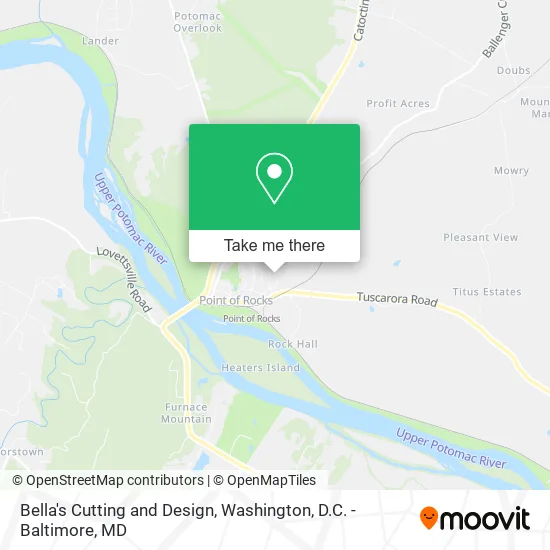 Bella's Cutting and Design map