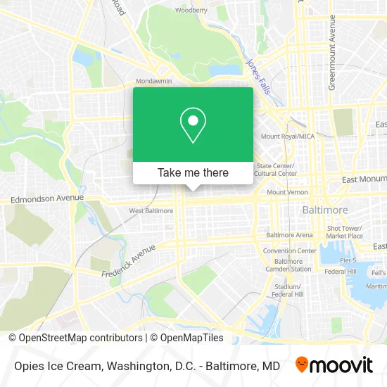 Opies Ice Cream map