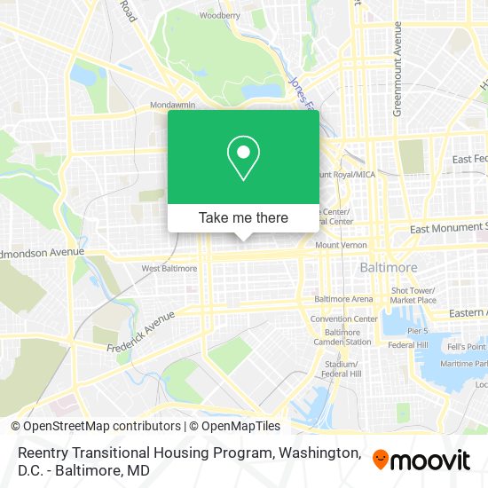 Mapa de Reentry Transitional Housing Program