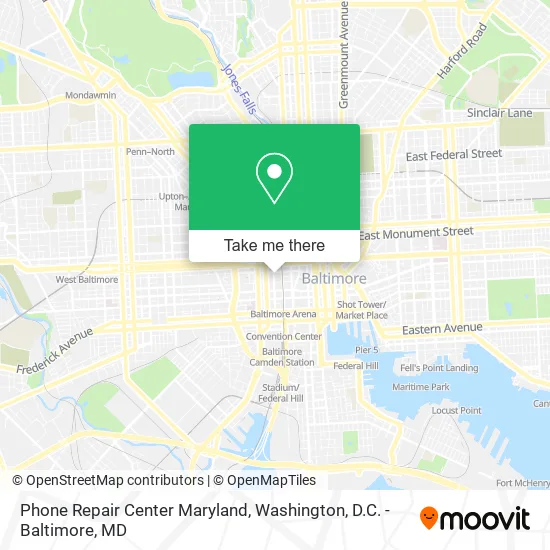 Mapa de Phone Repair Center Maryland