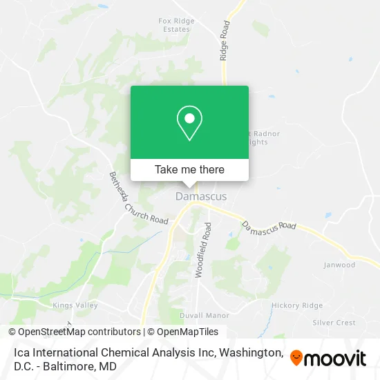 Ica International Chemical Analysis Inc map