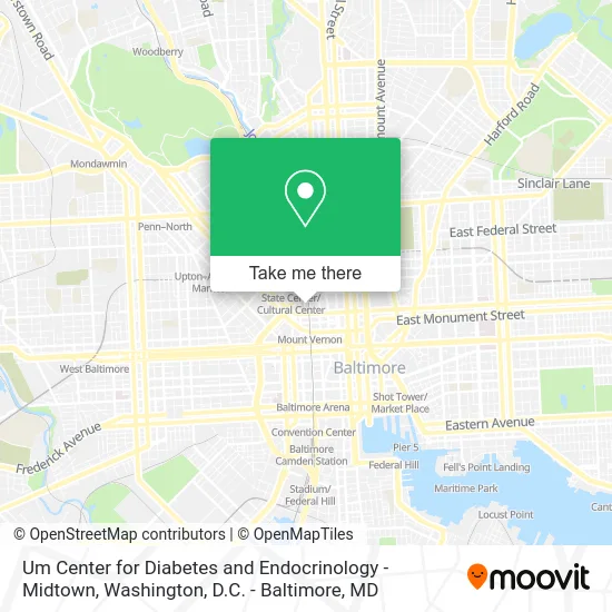 Um Center for Diabetes and Endocrinology - Midtown map