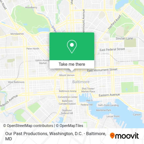 Our Past Productions map