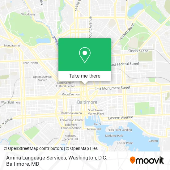 Amina Language Services map