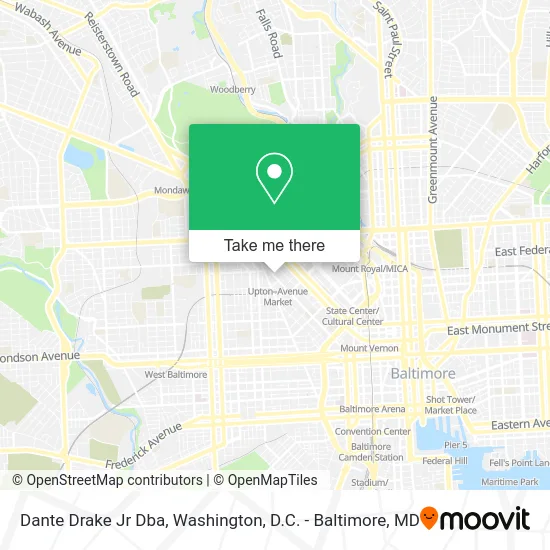 Dante Drake Jr Dba map