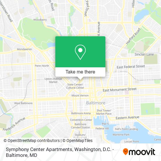 Mapa de Symphony Center Apartments