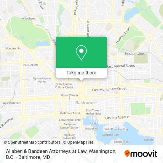 Allaben & Bandeen Attorneys at Law map