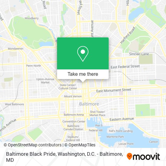 Baltimore Black Pride map