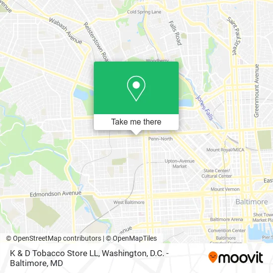 Mapa de K & D Tobacco Store LL