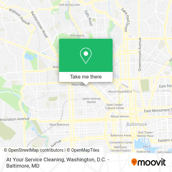 At Your Service Cleaning map