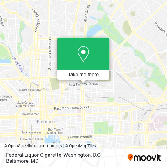 Federal Liquor Cigarette map
