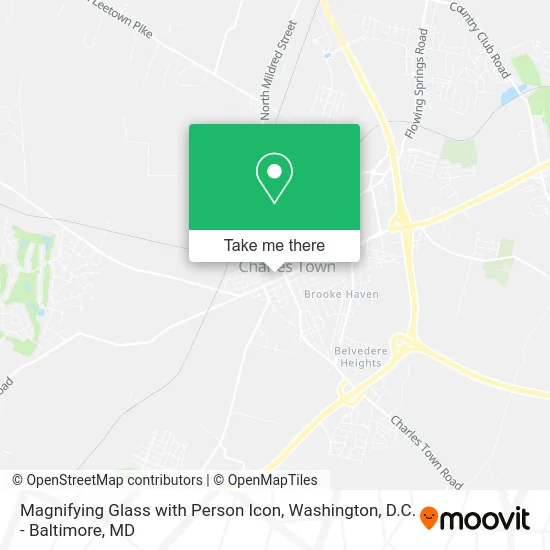 Magnifying Glass with Person Icon map