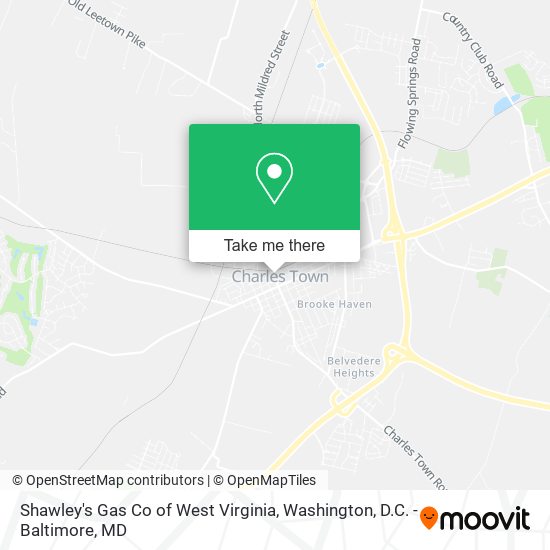 Shawley's Gas Co of West Virginia map