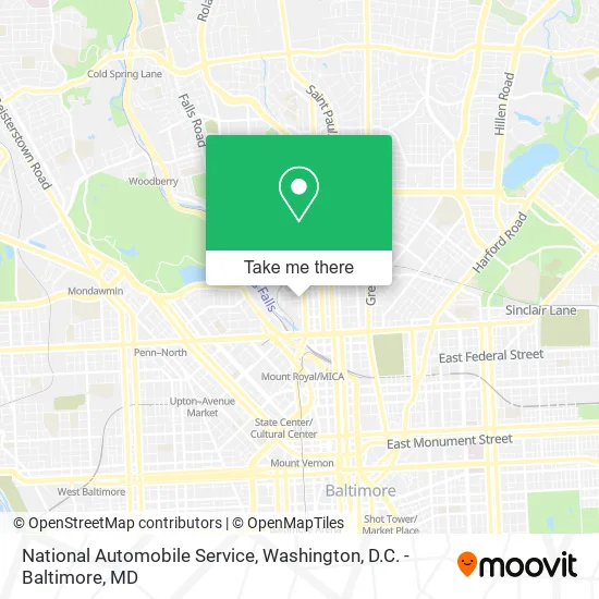 National Automobile Service map