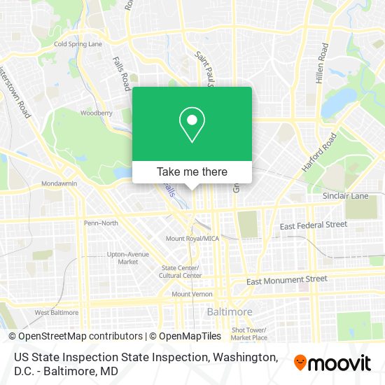 Mapa de US State Inspection State Inspection
