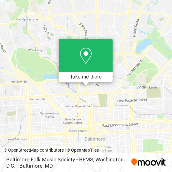 Mapa de Baltimore Folk Music Society - BFMS
