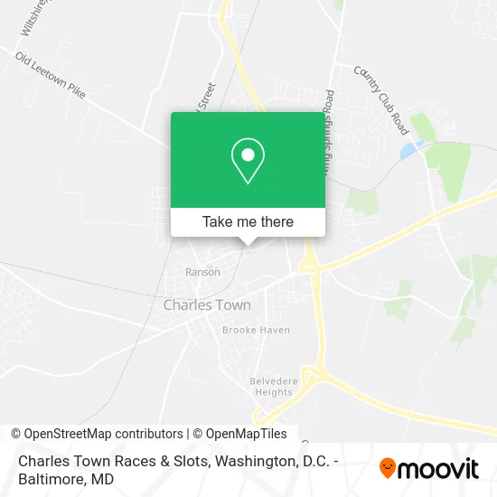 Charles Town Races & Slots map