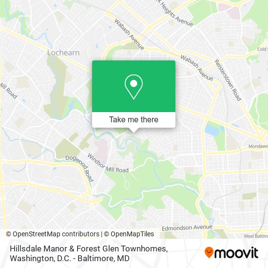 Hillsdale Manor & Forest Glen Townhomes map