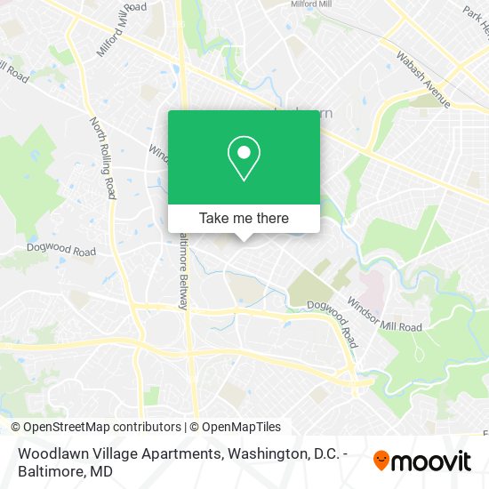 Mapa de Woodlawn Village Apartments