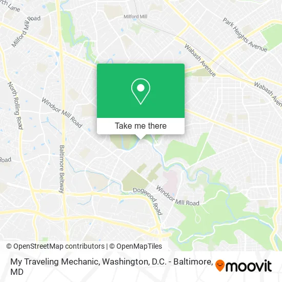 My Traveling Mechanic map