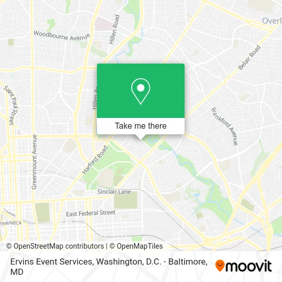 Ervins Event Services map