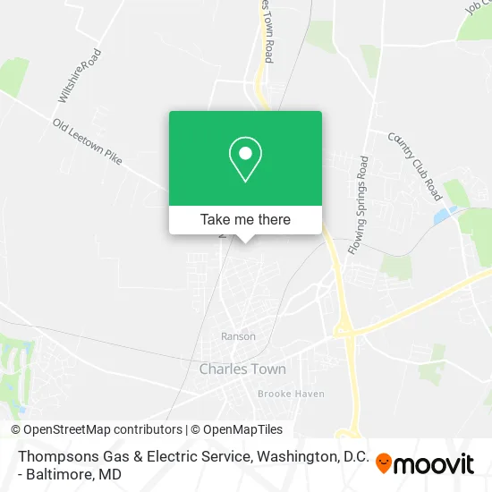 Thompsons Gas & Electric Service map